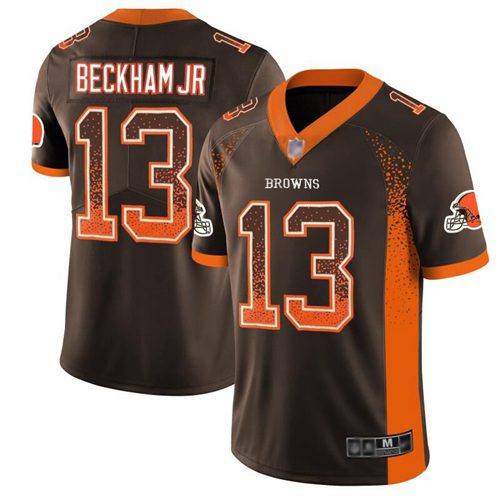 Nike Browns #13 Odell Beckham Jr Brown Team Color Men's Stitched NFL Limited Rush Drift Fashion Jersey Nike Browns #13 Odell Beckham Jr Brown Team Color Men's Stitched NFL Limited Rush Drift Fashion Jersey