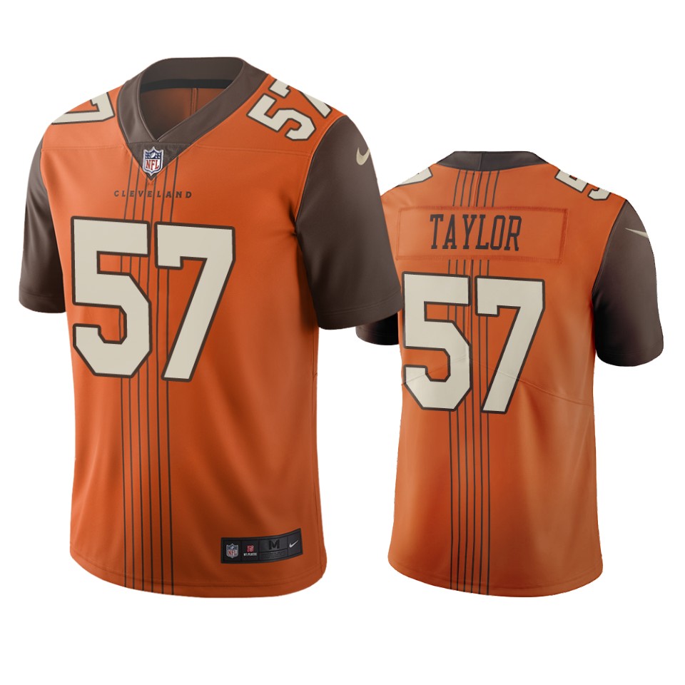 Cleveland Browns #57 Adarius Taylor Brown Vapor Limited City Edition NFL Jersey Cleveland Browns #57 Adarius Taylor Brown Vapor Limited City Edition NFL Jersey