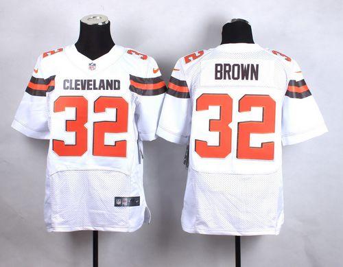 Nike Browns #32 Jim Brown White Men's Stitched NFL New Elite Jersey Nike Browns #32 Jim Brown White Men's Stitched NFL New Elite Jersey