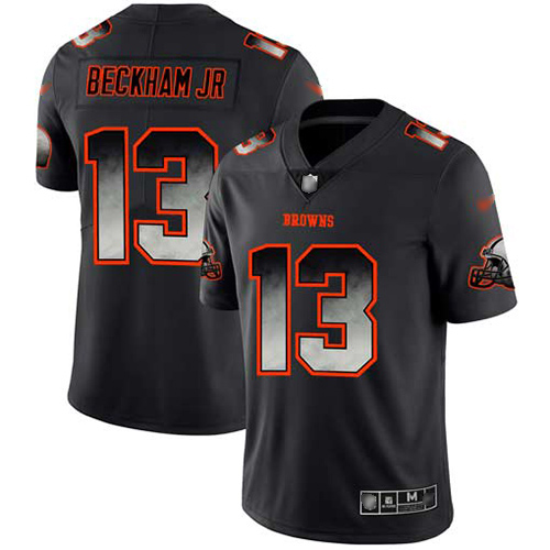 Nike Browns #13 Odell Beckham Jr Black Men's Stitched NFL Vapor Untouchable Limited Smoke Fashion Jersey Nike Browns #13 Odell Beckham Jr Black Men's Stitched NFL Vapor Untouchable Limited Smoke Fashion Jersey