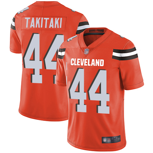 Nike Browns #44 Sione Takitaki Orange Alternate Men's Stitched NFL Vapor Untouchable Limited Jersey Nike Browns #44 Sione Takitaki Orange Alternate Men's Stitched NFL Vapor Untouchable Limited Jersey