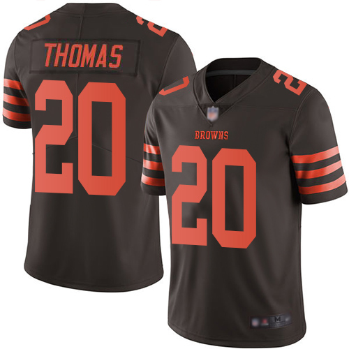 Nike Browns #20 Tavierre Thomas Brown Men's Stitched NFL Limited Rush Jersey Nike Browns #20 Tavierre Thomas Brown Men's Stitched NFL Limited Rush Jersey