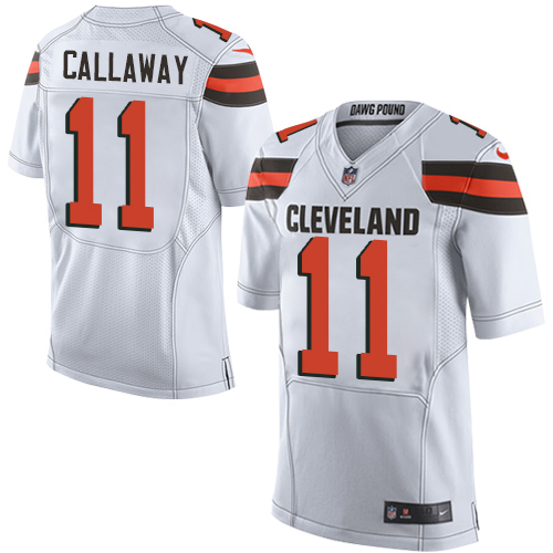 Nike Browns #11 Antonio Callaway White Men's Stitched NFL Elite Jersey Nike Browns #11 Antonio Callaway White Men's Stitched NFL Elite Jersey