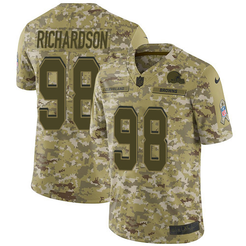 Nike Browns #98 Sheldon Richardson Camo Men's Stitched NFL Limited 2018 Salute To Service Jersey Nike Browns #98 Sheldon Richardson Camo Men's Stitched NFL Limited 2018 Salute To Service Jersey