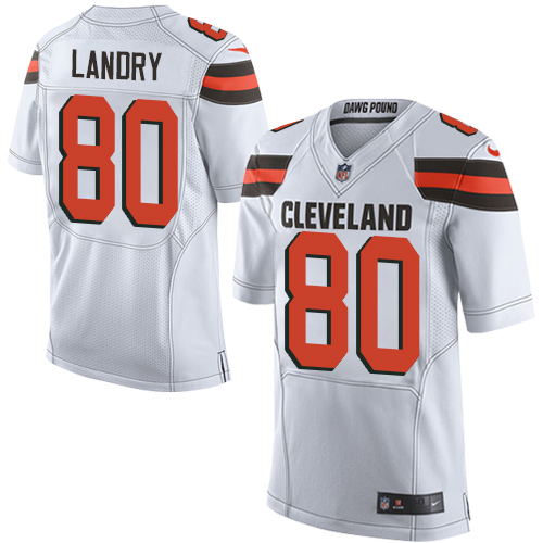 Nike Browns #80 Jarvis Landry White Men's Stitched NFL Elite Jersey Nike Browns #80 Jarvis Landry White Men's Stitched NFL Elite Jersey