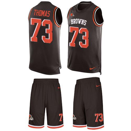 Nike Browns #73 Joe Thomas Brown Team Color Men's Stitched NFL Limited Tank Top Suit Jersey Nike Browns #73 Joe Thomas Brown Team Color Men's Stitched NFL Limited Tank Top Suit Jersey