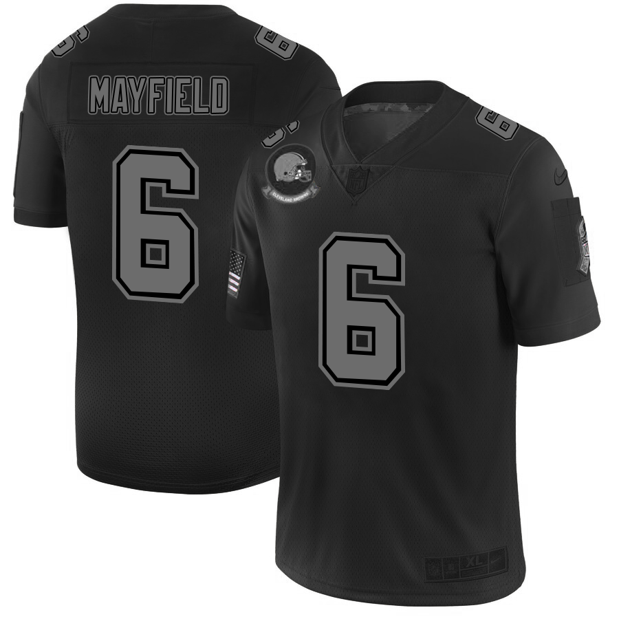 Cleveland Browns #6 Baker Mayfield Men's Nike Black 2019 Salute to Service Limited Stitched NFL Jersey Cleveland Browns #6 Baker Mayfield Men's Nike Black 2019 Salute to Service Limited Stitched NFL Jersey