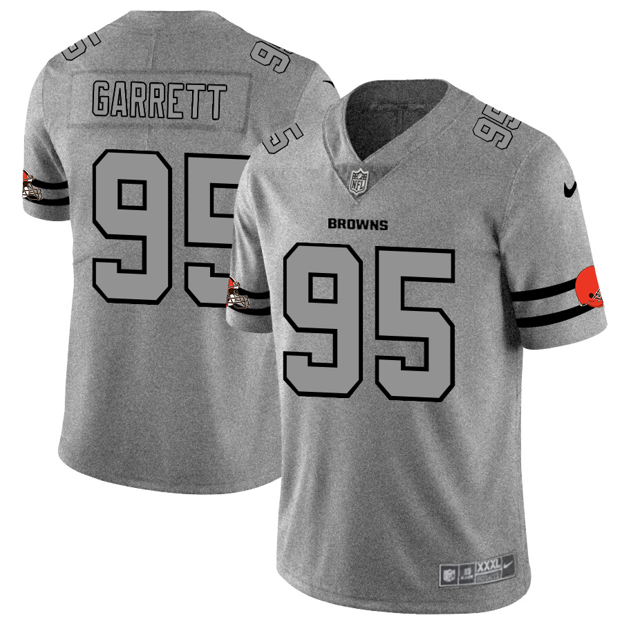 Cleveland Browns #95 Myles Garrett Men's Nike Gray Gridiron II Vapor Untouchable Limited NFL Jersey Cleveland Browns #95 Myles Garrett Men's Nike Gray Gridiron II Vapor Untouchable Limited NFL Jersey
