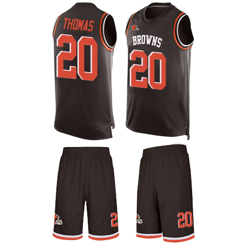 Nike Browns #20 Tavierre Thomas Brown Team Color Men's Stitched NFL Limited Tank Top Suit Jersey Nike Browns #20 Tavierre Thomas Brown Team Color Men's Stitched NFL Limited Tank Top Suit Jersey
