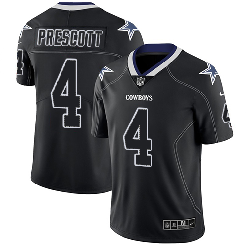 Nike Cowboys #4 Dak Prescott Lights Out Black Men's Stitched NFL Limited Rush Jersey Nike Cowboys #4 Dak Prescott Lights Out Black Men's Stitched NFL Limited Rush Jersey