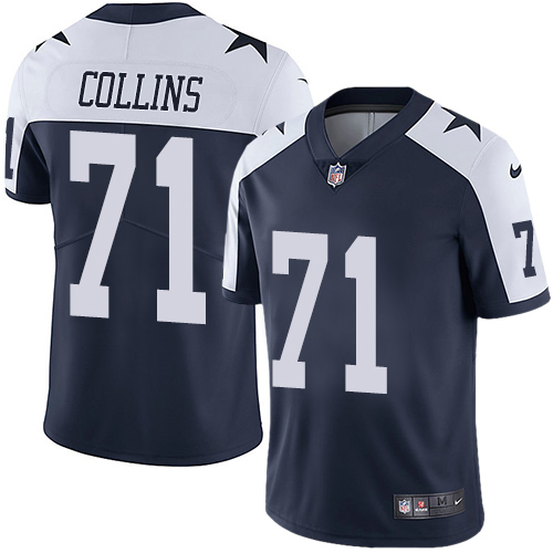 Nike Cowboys #71 La'el Collins Navy Blue Thanksgiving Men's Stitched NFL Vapor Untouchable Limited Throwback Jersey Nike Cowboys #71 La'el Collins Navy Blue Thanksgiving Men's Stitched NFL Vapor Untouchable Limited Throwback Jersey