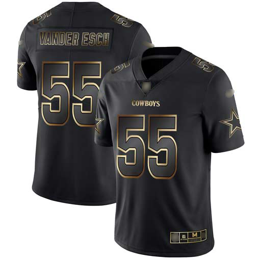 Nike Cowboys #55 Leighton Vander Esch Black/Gold Men's Stitched NFL Vapor Untouchable Limited Jersey Nike Cowboys #55 Leighton Vander Esch Black/Gold Men's Stitched NFL Vapor Untouchable Limited Jersey