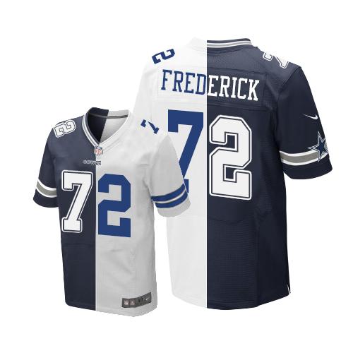 Nike Cowboys #72 Travis Frederick Navy Blue/White Men's Stitched NFL Elite Split Jersey Nike Cowboys #72 Travis Frederick Navy Blue/White Men's Stitched NFL Elite Split Jersey