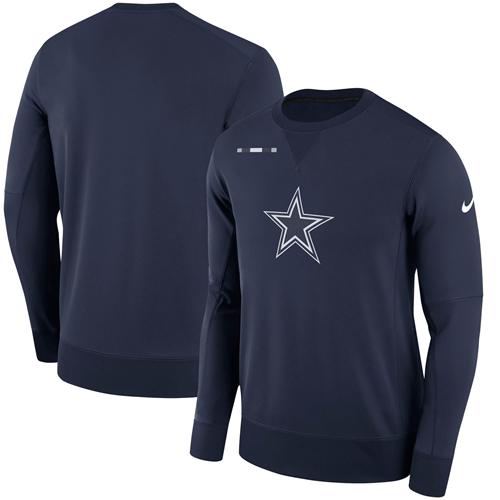 Men's Dallas Cowboys Nike Navy Sideline Team Logo Performance Sweatshirt Men's Dallas Cowboys Nike Navy Sideline Team Logo Performance Sweatshirt