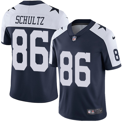 Nike Cowboys #86 Dalton Schultz Navy Blue Thanksgiving Men's Stitched NFL Vapor Untouchable Limited Throwback Jersey Nike Cowboys #86 Dalton Schultz Navy Blue Thanksgiving Men's Stitched NFL Vapor Untouchable Limited Throwback Jersey