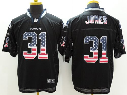 Nike Cowboys #31 Byron Jones Black Men's Stitched NFL Elite USA Flag Fashion Jersey Nike Cowboys #31 Byron Jones Black Men's Stitched NFL Elite USA Flag Fashion Jersey