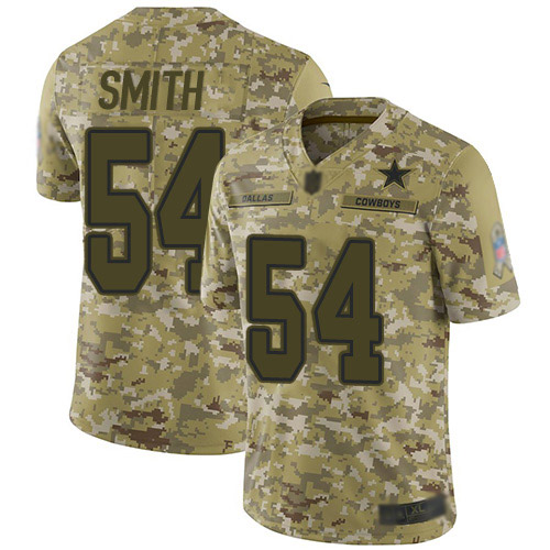 Nike Cowboys #54 Jaylon Smith Camo Men's Stitched NFL Limited 2018 Salute To Service Jersey Nike Cowboys #54 Jaylon Smith Camo Men's Stitched NFL Limited 2018 Salute To Service Jersey