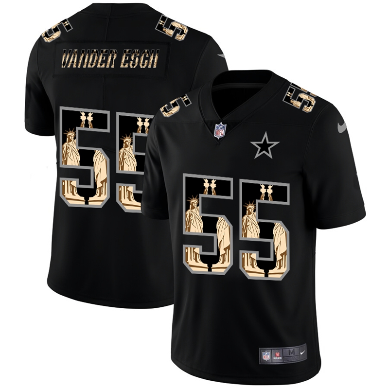 Dallas Cowboys #55 Leighton Vander Esch Carbon Black Vapor Statue Of Liberty Limited NFL Jersey Dallas Cowboys #55 Leighton Vander Esch Carbon Black Vapor Statue Of Liberty Limited NFL Jersey