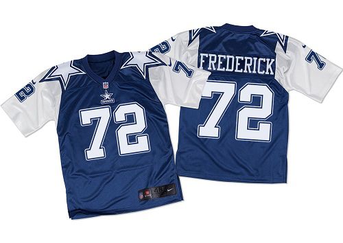Nike Cowboys #72 Travis Frederick Navy Blue/White Throwback Men's Stitched NFL Elite Jersey Nike Cowboys #72 Travis Frederick Navy Blue/White Throwback Men's Stitched NFL Elite Jersey