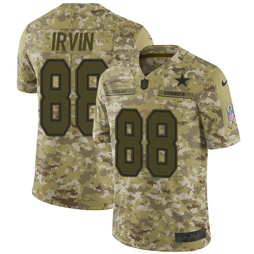 Nike Cowboys #88 Michael Irvin Camo Men's Stitched NFL Limited 2018 Salute To Service Jersey Nike Cowboys #88 Michael Irvin Camo Men's Stitched NFL Limited 2018 Salute To Service Jersey