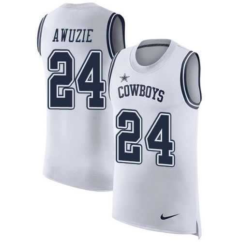 Nike Cowboys #24 Chidobe Awuzie White Men's Stitched NFL Limited Rush Tank Top Jersey Nike Cowboys #24 Chidobe Awuzie White Men's Stitched NFL Limited Rush Tank Top Jersey