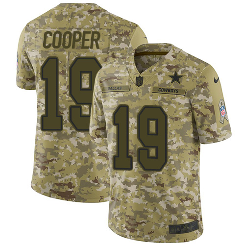 Nike Cowboys #19 Amari Cooper Camo Men's Stitched NFL Limited 2018 Salute To Service Jersey Nike Cowboys #19 Amari Cooper Camo Men's Stitched NFL Limited 2018 Salute To Service Jersey