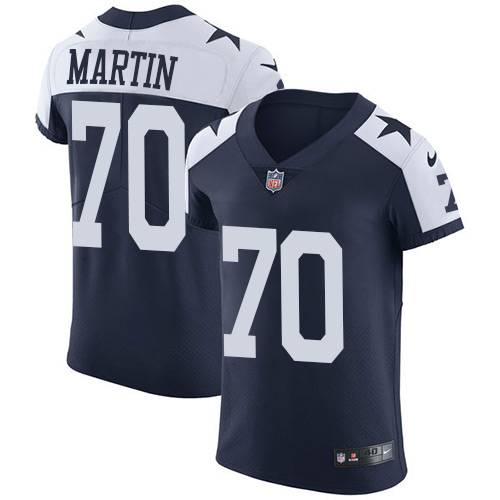 Nike Cowboys #70 Zack Martin Navy Blue Thanksgiving Men's Stitched NFL Vapor Untouchable Throwback Elite Jersey Nike Cowboys #70 Zack Martin Navy Blue Thanksgiving Men's Stitched NFL Vapor Untouchable Throwback Elite Jersey
