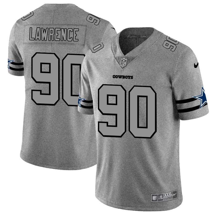 Dallas Cowboys #90 Demarcus Lawrence Men's Nike Gray Gridiron II Vapor Untouchable Limited NFL Jersey Dallas Cowboys #90 Demarcus Lawrence Men's Nike Gray Gridiron II Vapor Untouchable Limited NFL Jersey