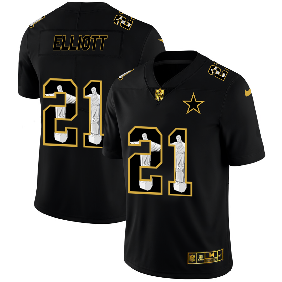 Dallas Cowboys #21 Ezekiel Elliott Nike Carbon Black Vapor Cristo Redentor Limited NFL Jersey Dallas Cowboys #21 Ezekiel Elliott Nike Carbon Black Vapor Cristo Redentor Limited NFL Jersey