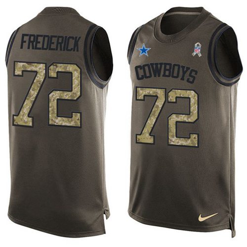 Nike Cowboys #72 Travis Frederick Green Men's Stitched NFL Limited Salute To Service Tank Top Jersey Nike Cowboys #72 Travis Frederick Green Men's Stitched NFL Limited Salute To Service Tank Top Jersey