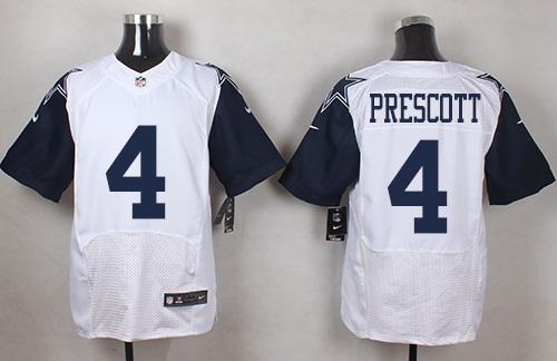 Nike Cowboys #4 Dak Prescott White Men's Stitched NFL Elite Rush Jersey Nike Cowboys #4 Dak Prescott White Men's Stitched NFL Elite Rush Jersey