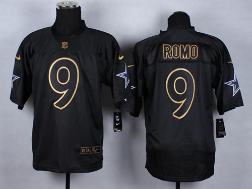 Nike Cowboys #9 Tony Romo Black Men's Stitched NFL Elite Gold No. Fashion Jersey Nike Cowboys #9 Tony Romo Black Men's Stitched NFL Elite Gold No. Fashion Jersey
