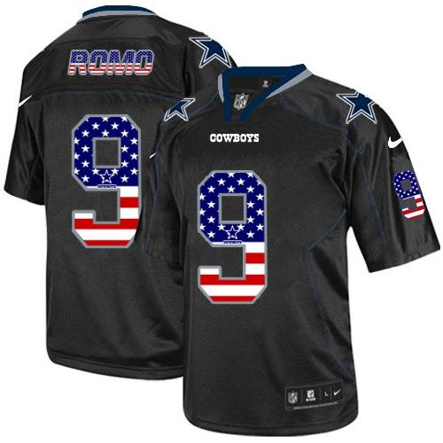 Nike Cowboys #9 Tony Romo Black Men's Stitched NFL Elite USA Flag Fashion Jersey Nike Cowboys #9 Tony Romo Black Men's Stitched NFL Elite USA Flag Fashion Jersey