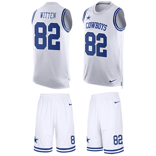 Nike Cowboys #82 Jason Witten White Men's Stitched NFL Limited Tank Top Suit Jersey Nike Cowboys #82 Jason Witten White Men's Stitched NFL Limited Tank Top Suit Jersey