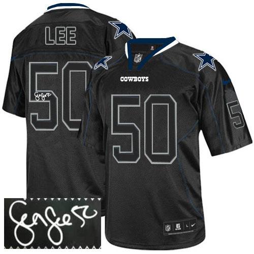 Nike Cowboys #50 Sean Lee Lights Out Black Men's Stitched NFL Elite Autographed Jersey Nike Cowboys #50 Sean Lee Lights Out Black Men's Stitched NFL Elite Autographed Jersey