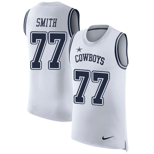 Nike Cowboys #77 Tyron Smith White Men's Stitched NFL Limited Rush Tank Top Jersey Nike Cowboys #77 Tyron Smith White Men's Stitched NFL Limited Rush Tank Top Jersey