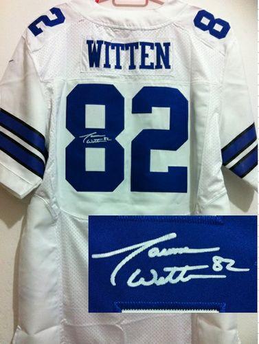 Nike Cowboys #82 Jason Witten White Men's Stitched NFL Elite Autographed Jersey Nike Cowboys #82 Jason Witten White Men's Stitched NFL Elite Autographed Jersey
