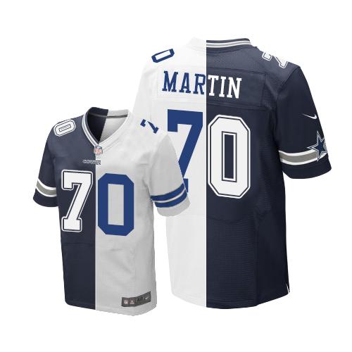 Nike Cowboys #70 Zack Martin Navy Blue/White Men's Stitched NFL Elite Split Jersey Nike Cowboys #70 Zack Martin Navy Blue/White Men's Stitched NFL Elite Split Jersey