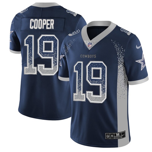 Nike Cowboys #19 Amari Cooper Navy Blue Team Color Men's Stitched NFL Limited Rush Drift Fashion Jersey Nike Cowboys #19 Amari Cooper Navy Blue Team Color Men's Stitched NFL Limited Rush Drift Fashion Jersey