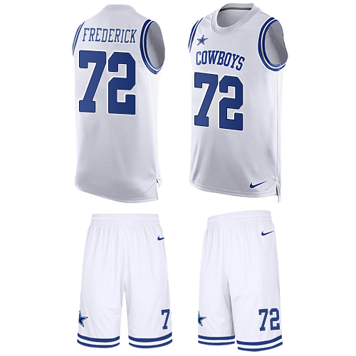 Nike Cowboys #72 Travis Frederick White Men's Stitched NFL Limited Tank Top Suit Jersey Nike Cowboys #72 Travis Frederick White Men's Stitched NFL Limited Tank Top Suit Jersey