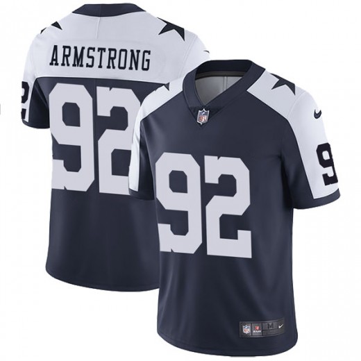 Nike Cowboys #92 Dorance Armstrong Navy Blue Thanksgiving Men's Stitched NFL Vapor Untouchable Limited Throwback Jersey Nike Cowboys #92 Dorance Armstrong Navy Blue Thanksgiving Men's Stitched NFL Vapor Untouchable Limited Throwback Jersey