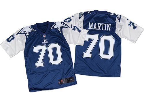 Nike Cowboys #70 Zack Martin Navy Blue/White Throwback Men's Stitched NFL Elite Jersey Nike Cowboys #70 Zack Martin Navy Blue/White Throwback Men's Stitched NFL Elite Jersey