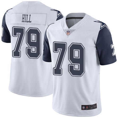 Nike Cowboys #79 Trysten Hill White Men's Stitched NFL Limited Rush Jersey Nike Cowboys #79 Trysten Hill White Men's Stitched NFL Limited Rush Jersey