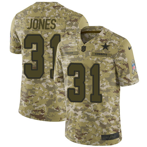 Nike Cowboys #31 Byron Jones Camo Men's Stitched NFL Limited 2018 Salute To Service Jersey Nike Cowboys #31 Byron Jones Camo Men's Stitched NFL Limited 2018 Salute To Service Jersey