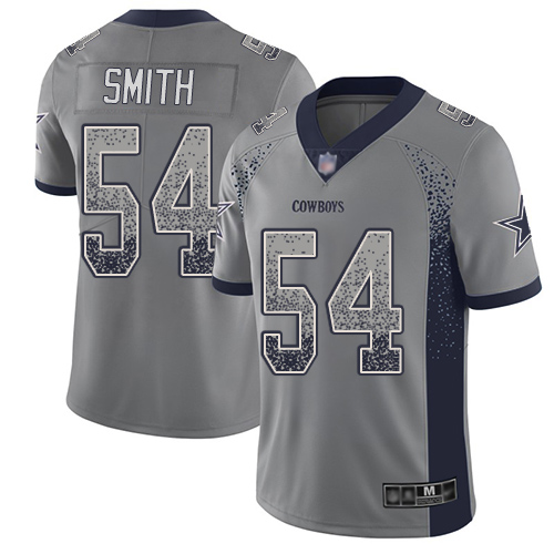 Nike Cowboys #54 Jaylon Smith Gray Men's Stitched NFL Limited Rush Drift Fashion Jersey Nike Cowboys #54 Jaylon Smith Gray Men's Stitched NFL Limited Rush Drift Fashion Jersey