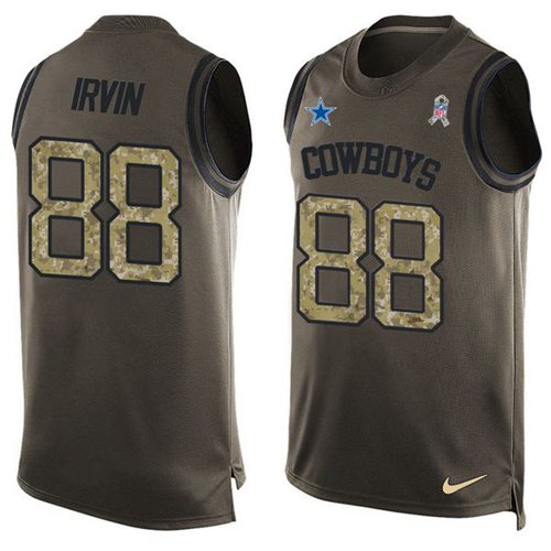 Nike Cowboys #88 Michael Irvin Green Men's Stitched NFL Limited Salute To Service Tank Top Jersey Nike Cowboys #88 Michael Irvin Green Men's Stitched NFL Limited Salute To Service Tank Top Jersey
