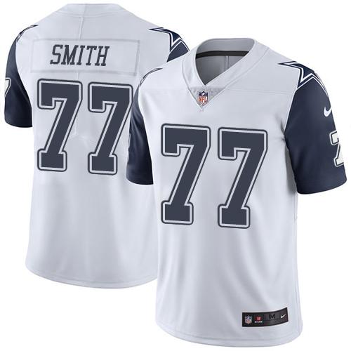 Nike Cowboys #77 Tyron Smith White Men's Stitched NFL Limited Rush Jersey Nike Cowboys #77 Tyron Smith White Men's Stitched NFL Limited Rush Jersey