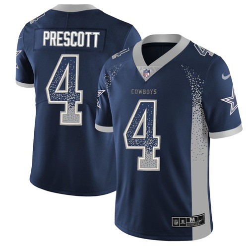 Nike Cowboys #4 Dak Prescott Navy Blue Team Color Men's Stitched NFL Limited Rush Drift Fashion Jersey Nike Cowboys #4 Dak Prescott Navy Blue Team Color Men's Stitched NFL Limited Rush Drift Fashion Jersey