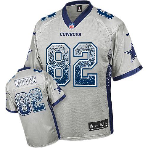 Nike Cowboys #82 Jason Witten Grey Men's Stitched NFL Elite Drift Fashion Jersey Nike Cowboys #82 Jason Witten Grey Men's Stitched NFL Elite Drift Fashion Jersey