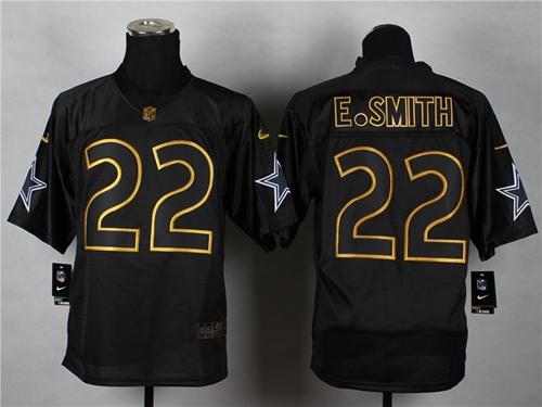 Nike Cowboys #22 Emmitt Smith Black Gold No. Fashion Men's Stitched NFL Elite Jersey Nike Cowboys #22 Emmitt Smith Black Gold No. Fashion Men's Stitched NFL Elite Jersey